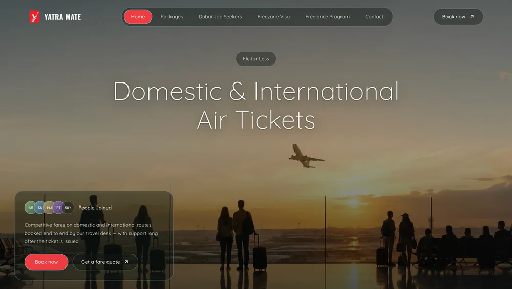 YatraMate home page